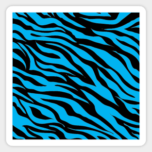 Tiger Print Blue Sticker